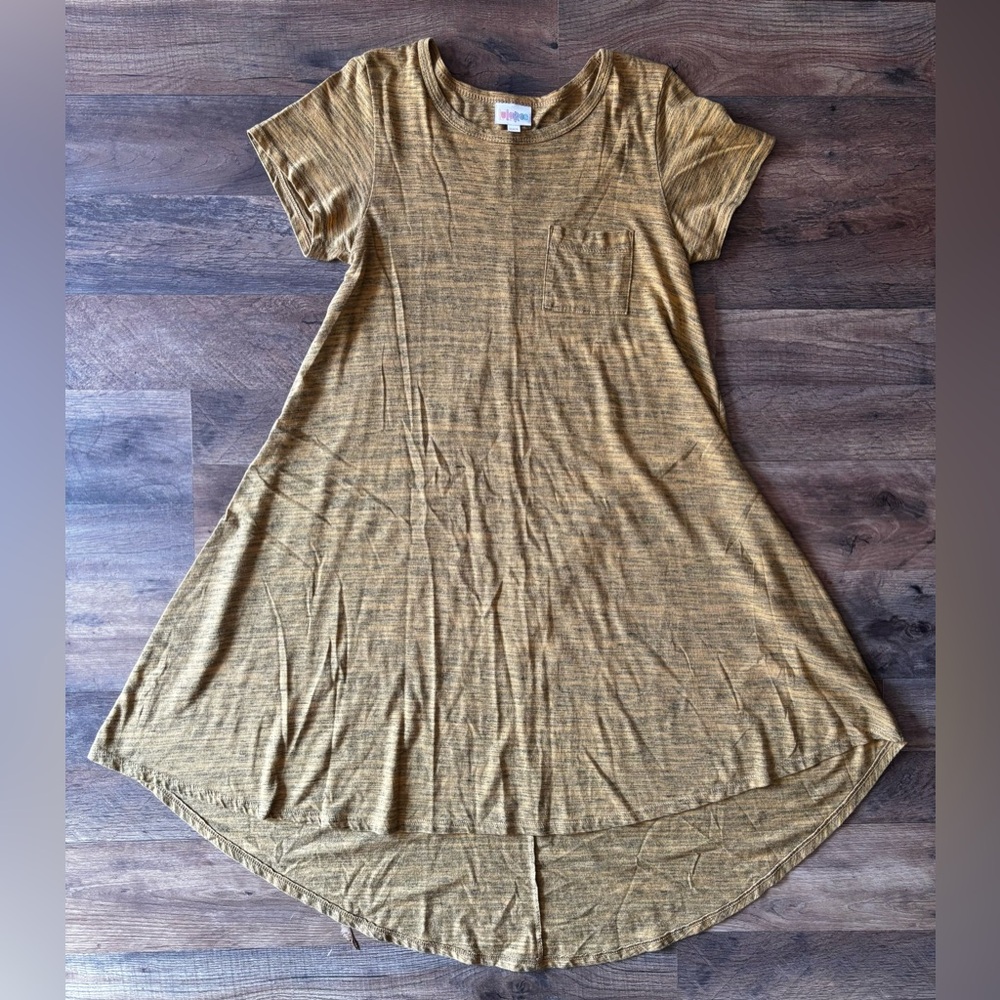 Lularoe Yellow High Low Pocket Tee Dress